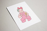 Cute baby, colored & line art set, a Person Illustration by Good Studio (Thumbnail 6 of 6)