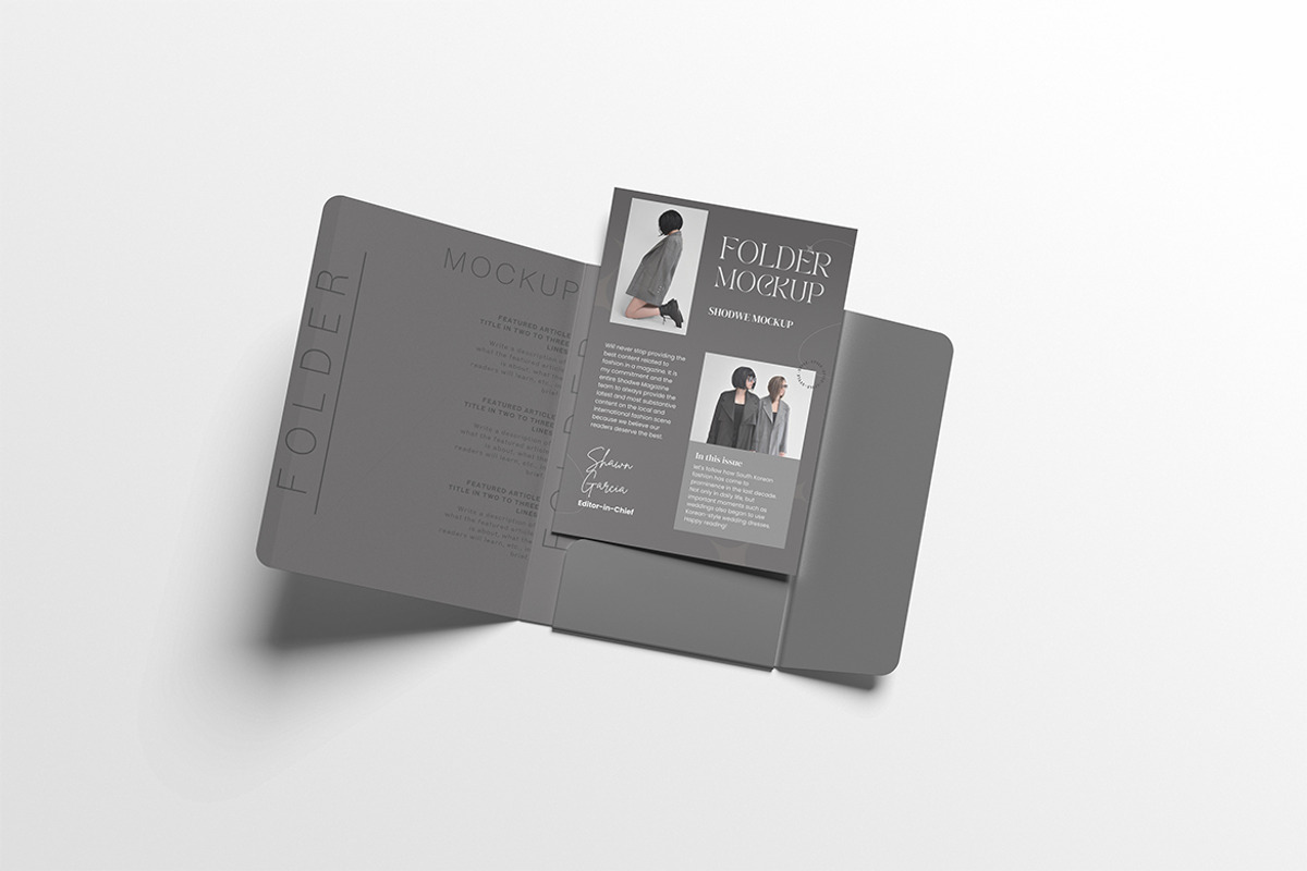 Folder Mockup, an Advertising Mockup by Afif_studio (Photo 1 of 4)
