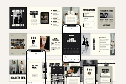 Instagram Carousel Story Post Bundle, a Social Media Template by Branding Babe Co.