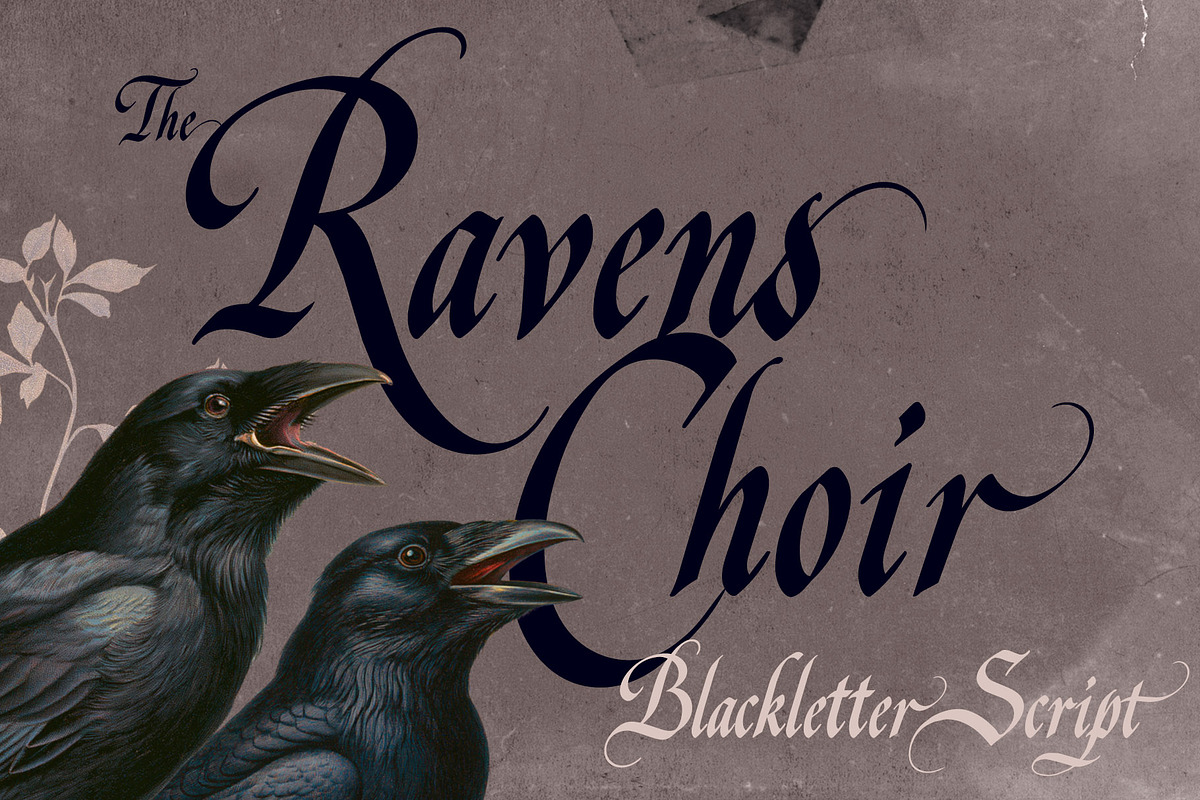 Ravens Choir, a Blackletter Font by Misprinted Type (Photo 1 of 9)