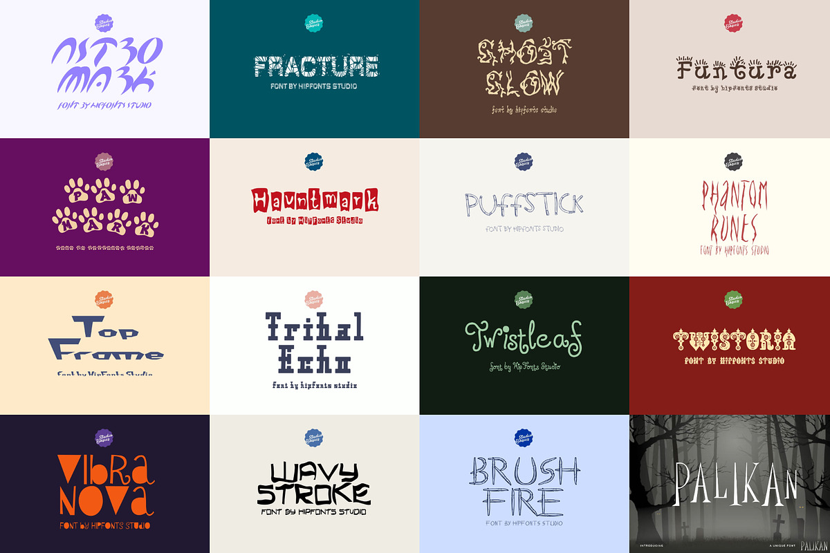Weird Font Bundle - 30 Typefaces!, a Serif Font by HipFonts (Photo 3 of 15)