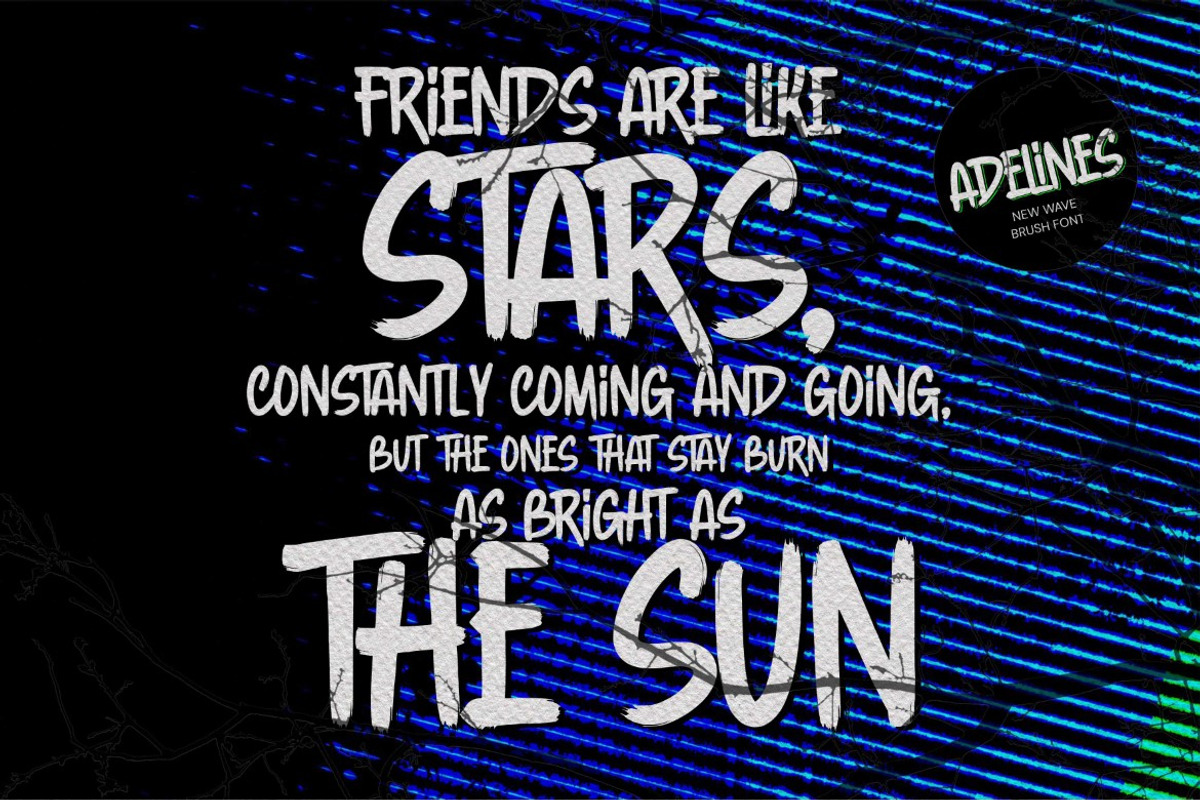 Adelines - Rough Brush Font, a Script Font by Gassstype (Photo 6 of 10)