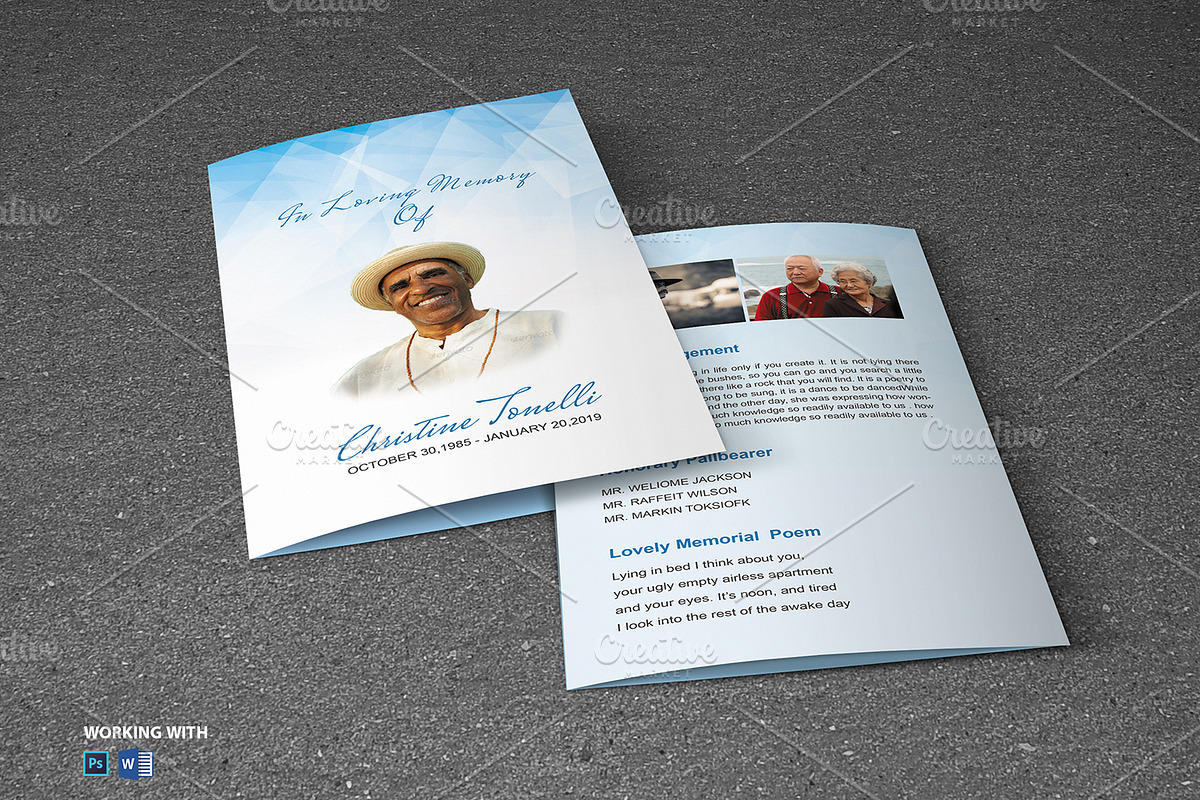 Funeral Program Template, a Brochure Template by Madhabi Studio (Photo 5 of 5)