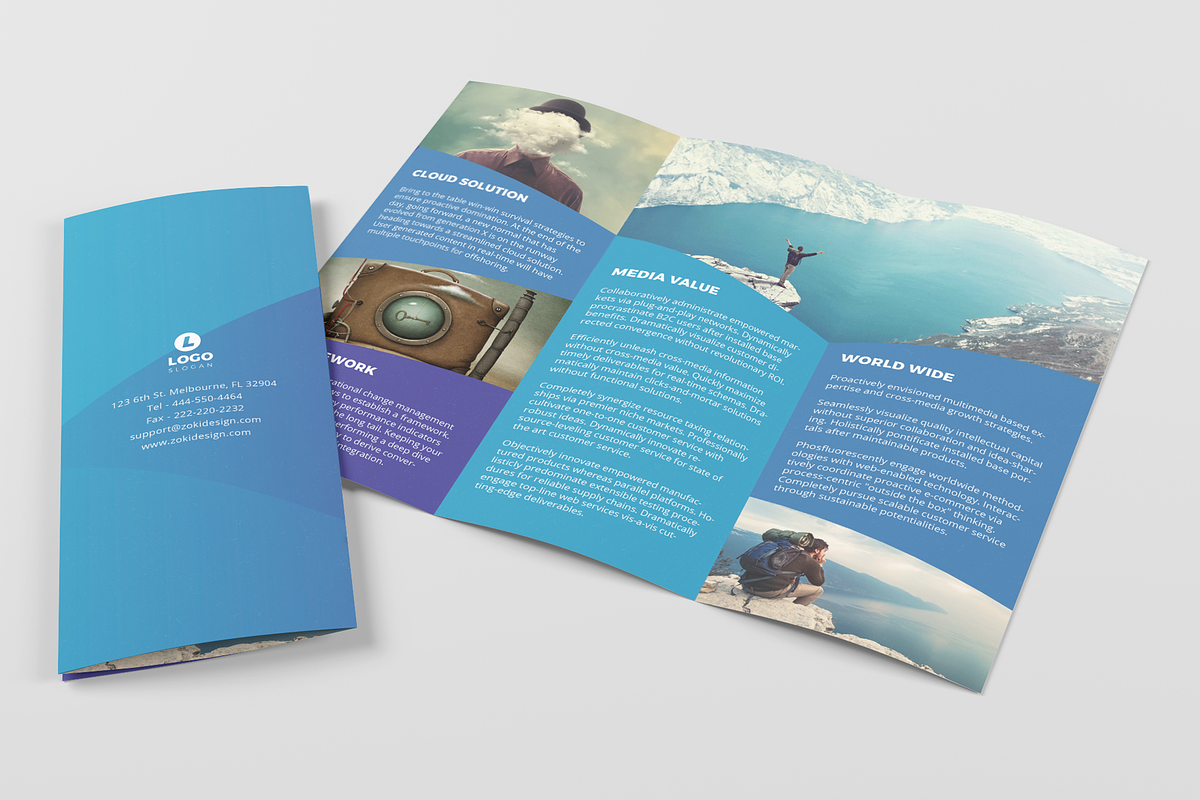 Creative Tri Fold Brochure Template, a Brochure Template by zokidesign (Photo 2 of 4)