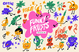 Funky fruits stickers pack