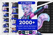 Furry Base Procreate Stamps, a Brush Add-On by Selentaori Studio (Thumbnail 1 of 17)