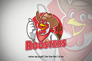 Chicken Cowboy Style Logo