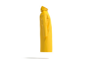 Yellow Waterproof Rain Coat 3D Model