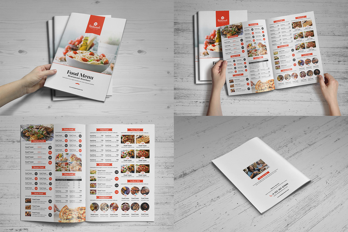 Food Menu Restaurant Brochure Bundle, a Brochure Template by Miyaji75 (Photo 4 of 12)