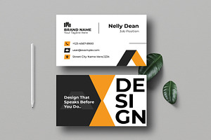 Corporate Business Card Template, a Business Card Template by MightyDesign