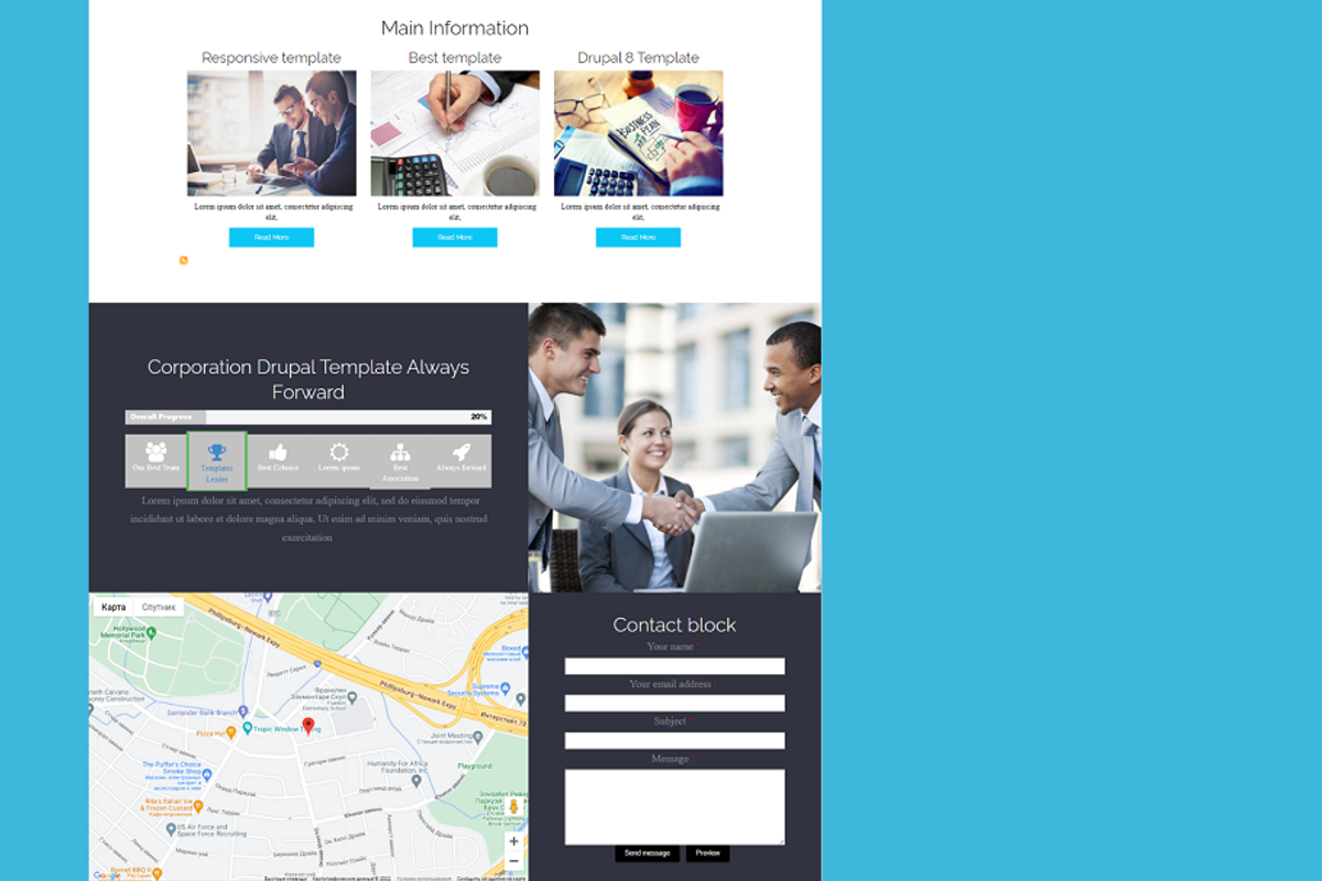 Corporation - Drupal business theme, a Websites & App Template by Ordasoft (Photo 2 of 3)