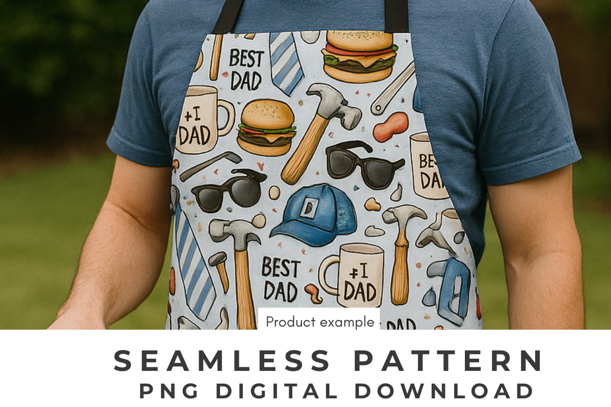 Father’s Day Seamless Pattern PNG, a Pattern Graphic by Anca Digital Vibe (Photo 4 of 4)