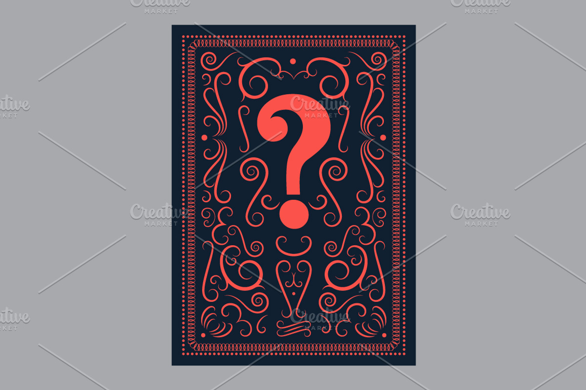 Question mark retro style posters., a Decorative Illustration by ...