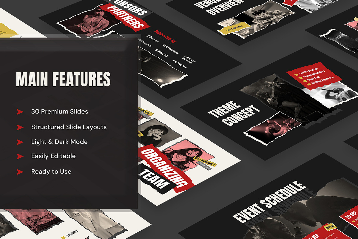 Music Event Google Slides, a Presentation Template by New Coral Design (Photo 2 of 10)
