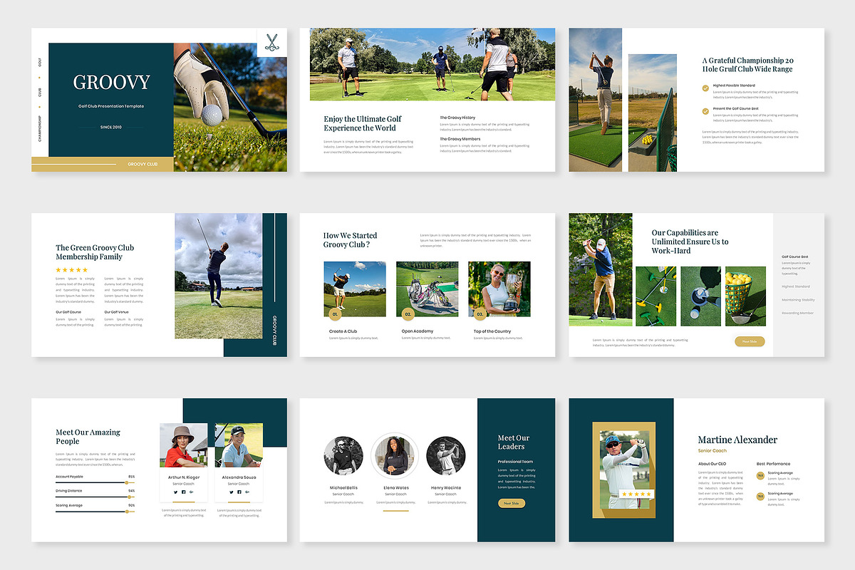 Groovy - Golf Club Google Slides, a Presentation Template by Premast (Photo 2 of 4)