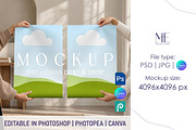 Gift Wrapping Paper Mockup Wallpaper, a Packaging Mockup by Mie Mockup Studio (Thumbnail 1 of 8)