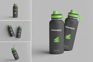 Water Bottle Mockup, a Cups & Container Mockup by hokagata