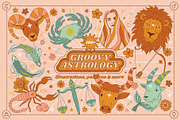 Groovy Astrology Collection, an Illustration by Julia Dreams (Thumbnail 1 of 8)