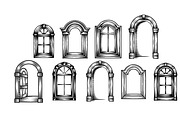 20 svg drawing of window, and doors, an Object Graphic by SketchArtStudio (Thumbnail 2 of 3)