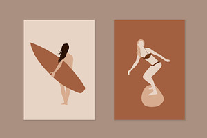 Surfer Girl Abstract Prints