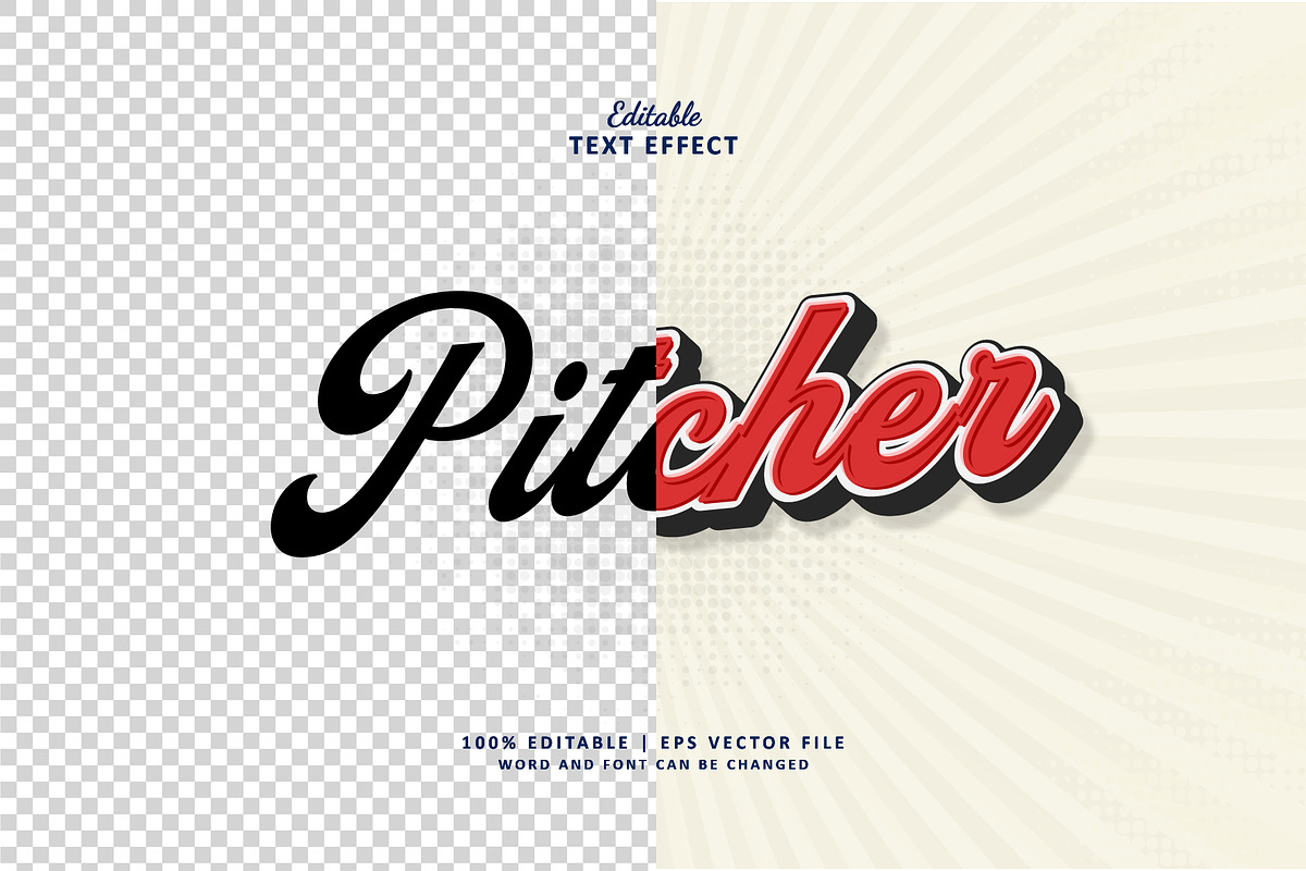 Text Effect Pitcher, a Layer Style Add-On by Navy Graphic (Photo 2 of 2)