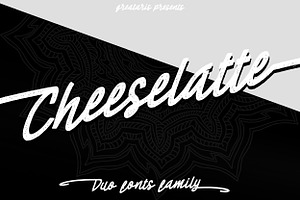 Cheese latte font duo