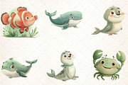 Under the Sea Watercolor Clipart, an Illustration by DreamCafeArt (Thumbnail 6 of 7)