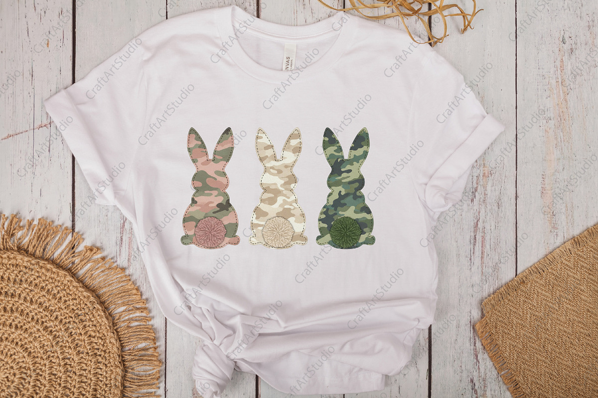 Camouflage Easter Bunny Sublimation, an Illustration by CraftArtStudio (Photo 2 of 4)