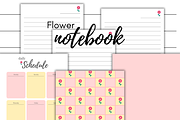 Flower 1 notebook, a Marketing Template by byfloraison (Thumbnail 2 of 2)