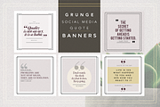 GRUNGE Social Media Quote Banners, a Social Media Template by Vova (Thumbnail 1 of 10)