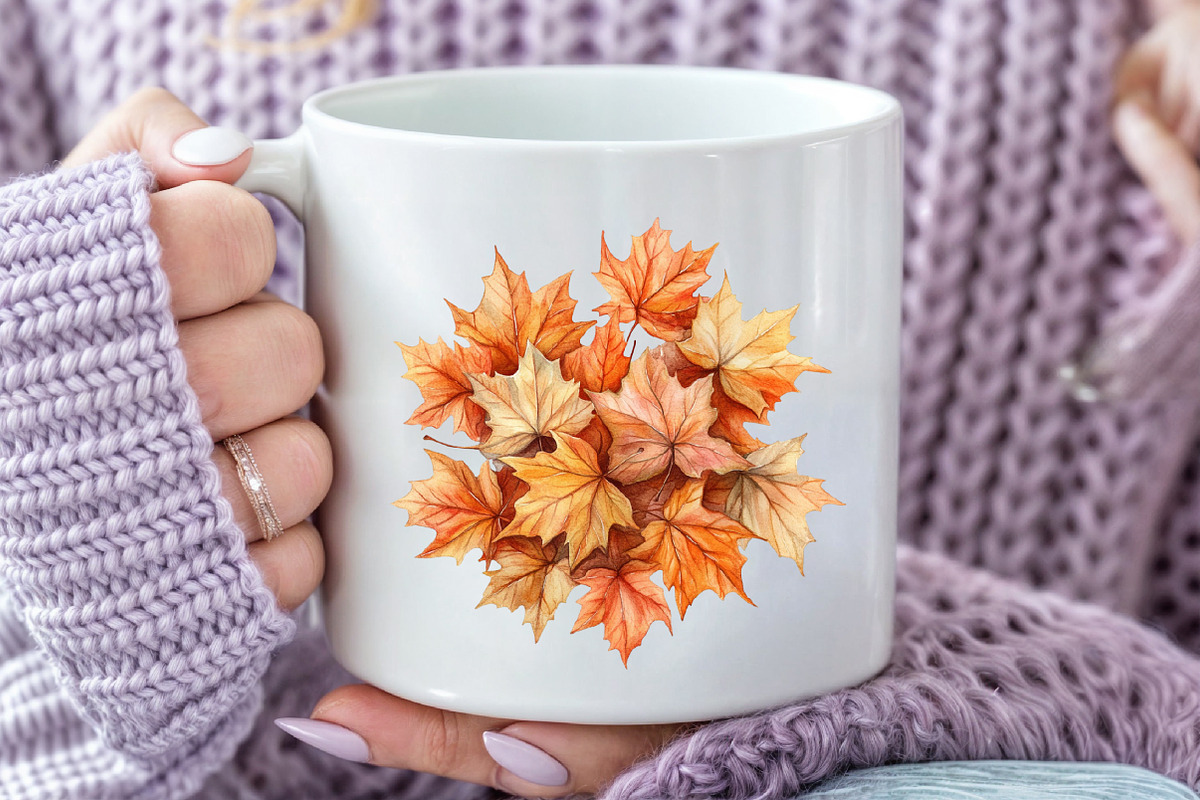 Watercolor Neutral Autumn Clipart, an Illustration by Pixels.Craft (Photo 6 of 6)