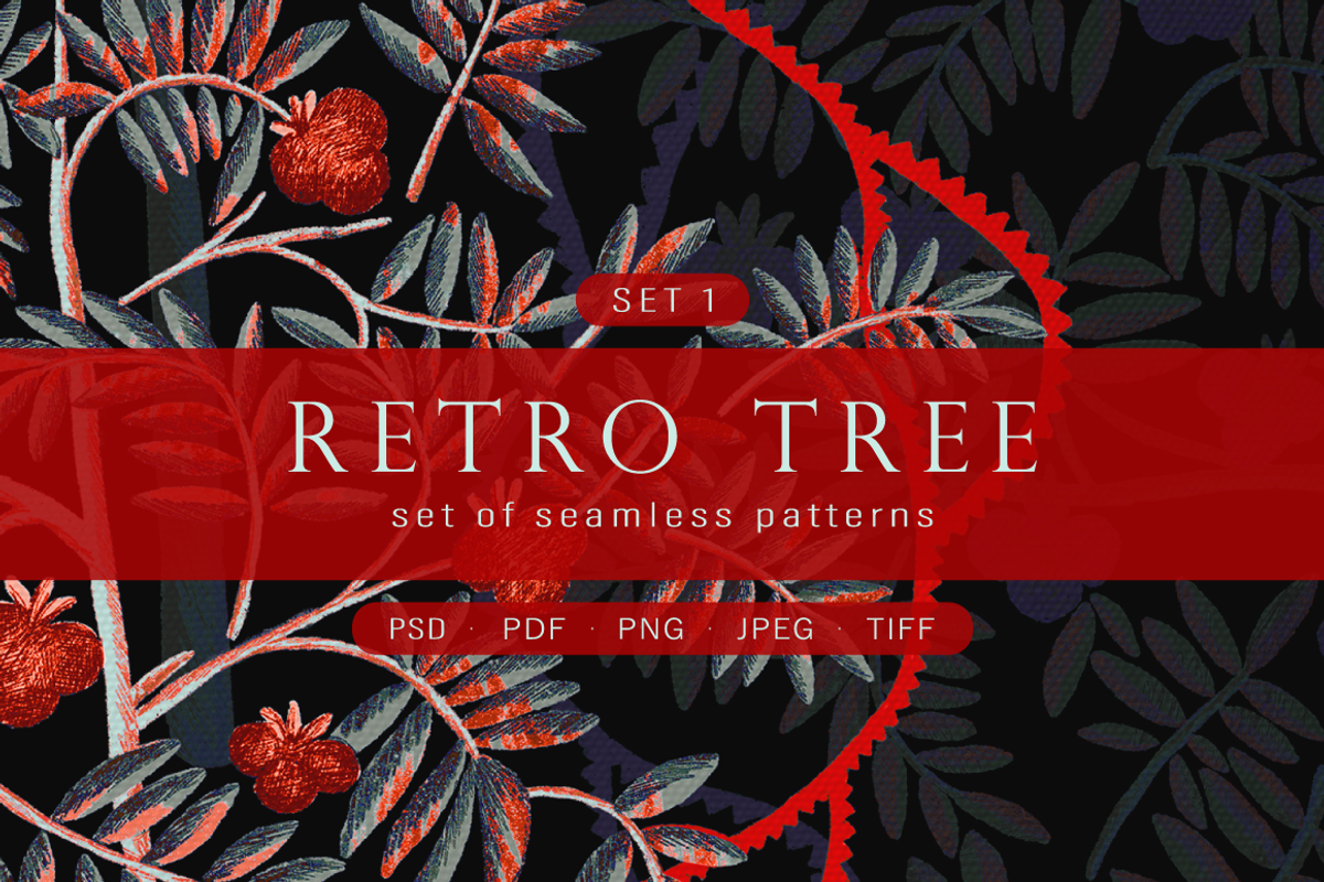 Retro tree - Set 1, a Pattern Graphic by Yummy (Photo 1 of 8)