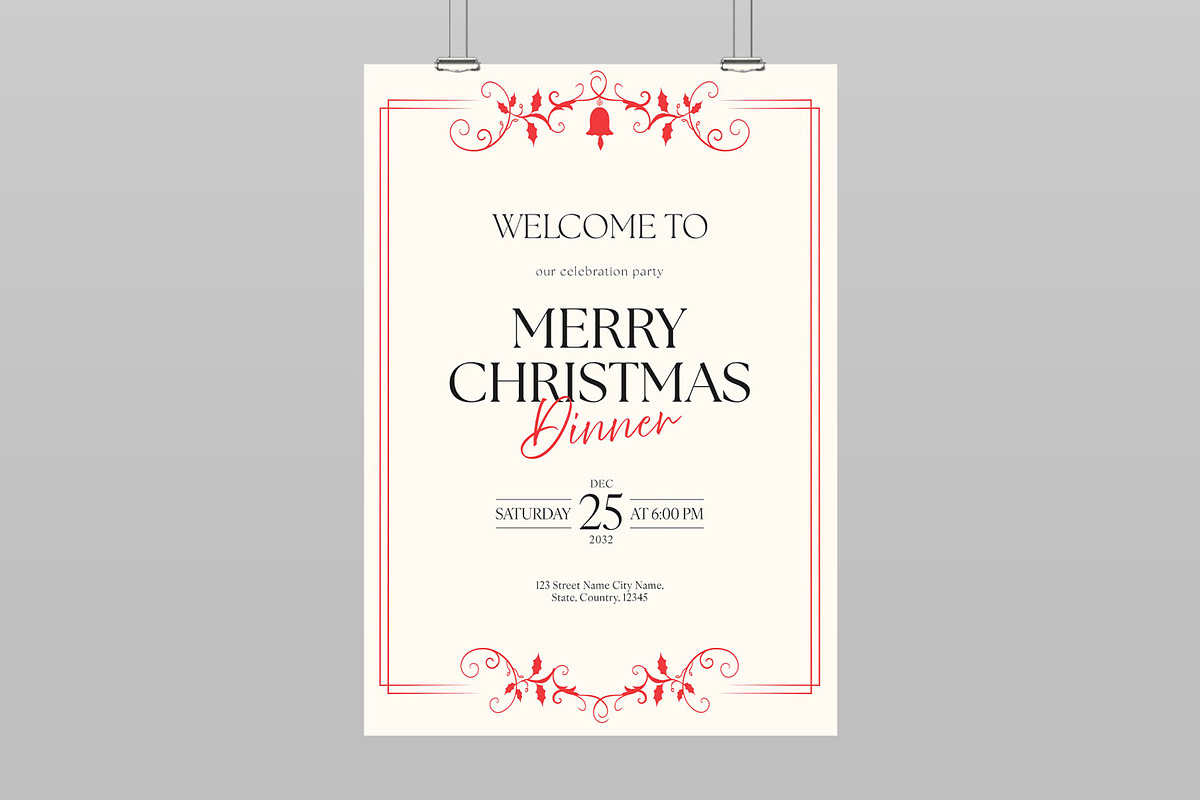 Christmas Welcome Sign Template, a Poster Template by BrandPacks (Photo 3 of 5)