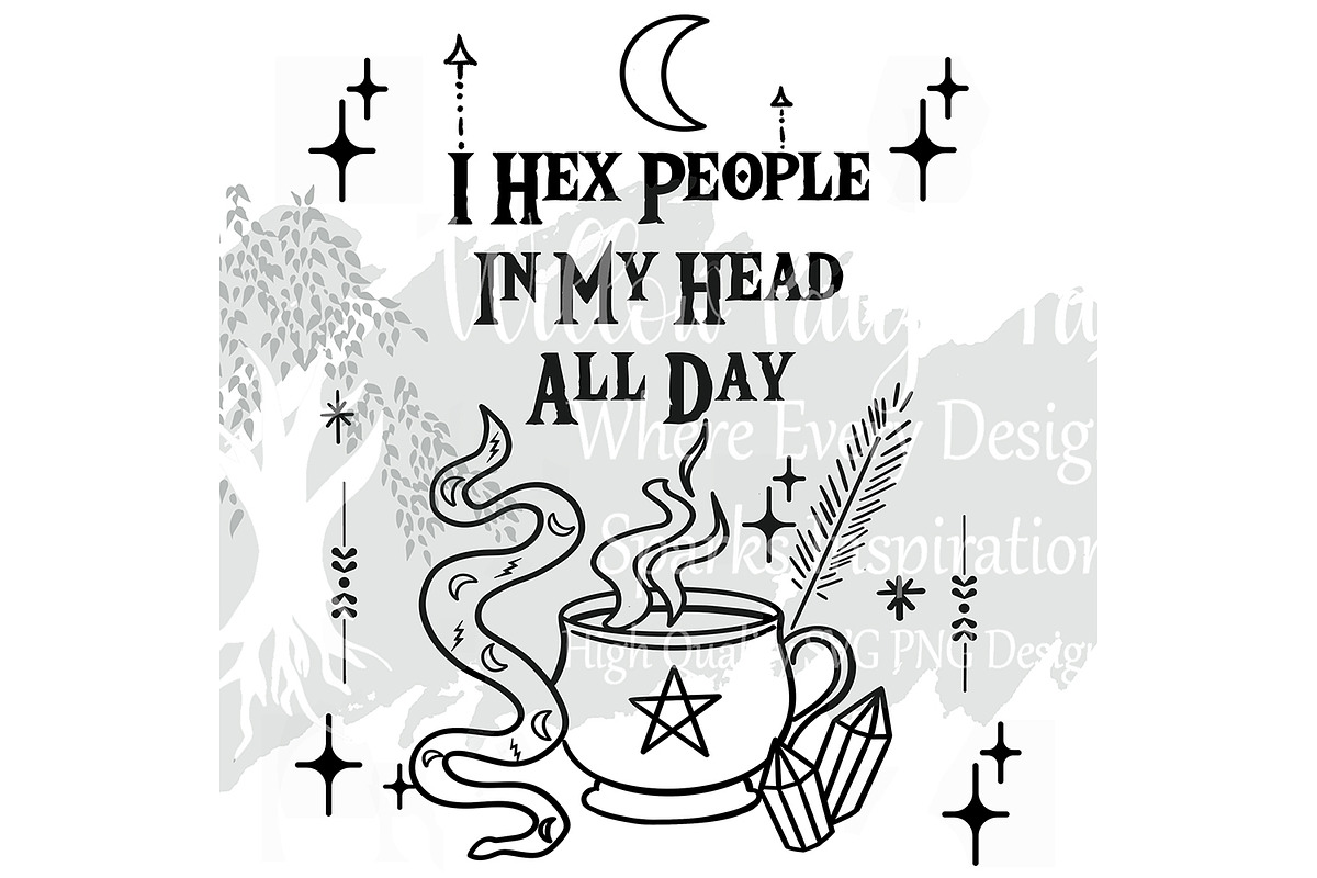 Witch Bundle 12 Gothic Witch Quotes, an Object Illustration by Willow Paige Farms (Photo 12 of 18)