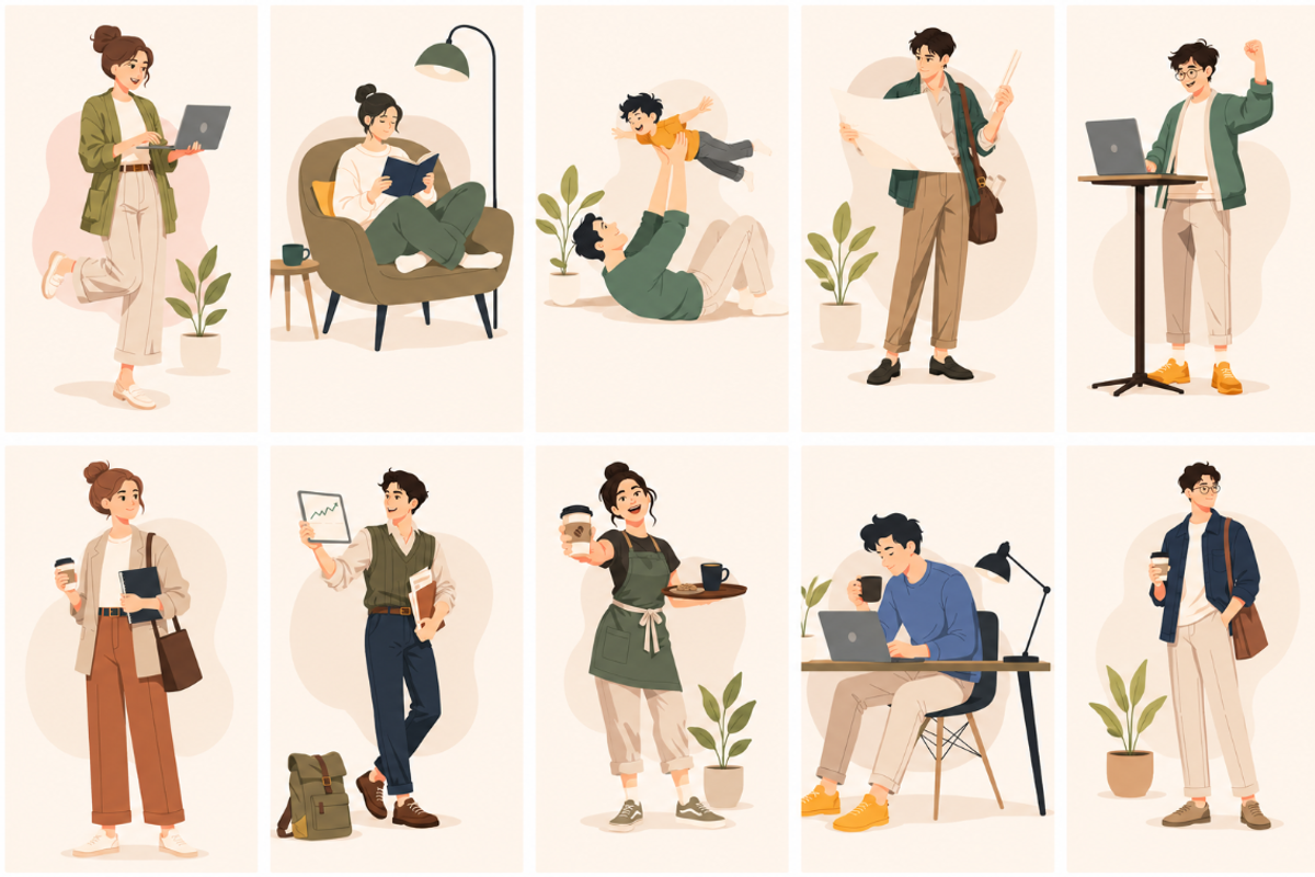 Everyday People Vector Characters, a Person Illustration by Nerokanji_Designs (Photo 3 of 5)