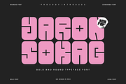 Yaron Sokac - Groovy & Funky Font, a Sans Serif Font by QR Design Studio (Thumbnail 1 of 6)