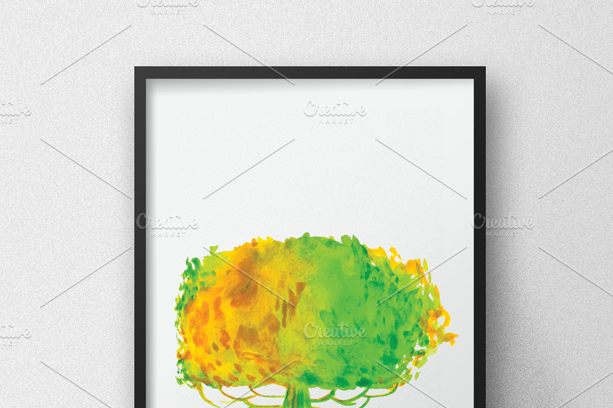 Set of watercolor fairy trees., an Illustration by moto_cat (Photo 4 of 4)