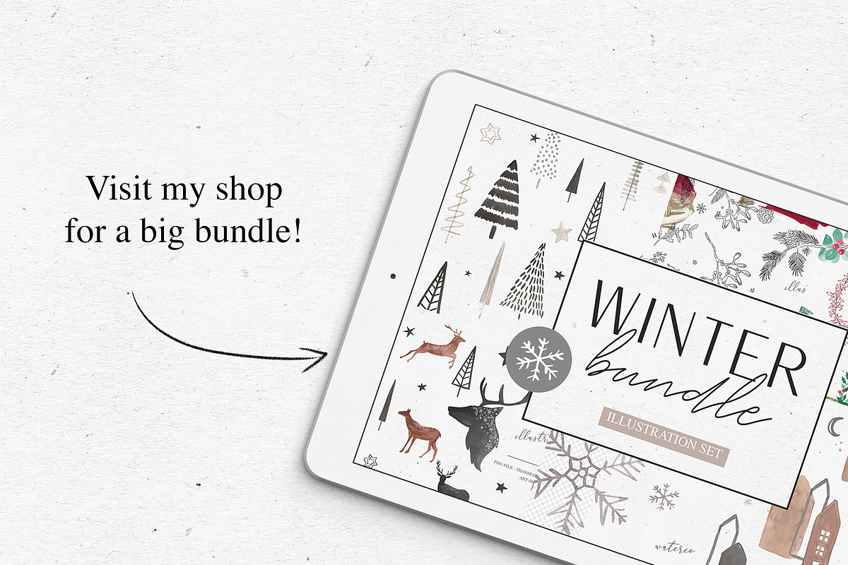SNOWFLAKES WATERCOLOR PNG + VECTOR, an Illustration by KruthDesign (Photo 10 of 10)