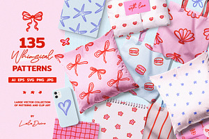 135 Whimsical Patterns And Clip Art