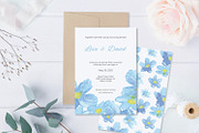 Blue Flower Watercolor Invitation, an Invitation Template by Love Design (Thumbnail 4 of 7)