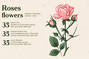 Flowers Roses. Sketch vector, an Illustration by irina.vaneeva (Thumbnail 2 of 3)