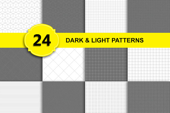24 Patterns - Dark and Light preview 3