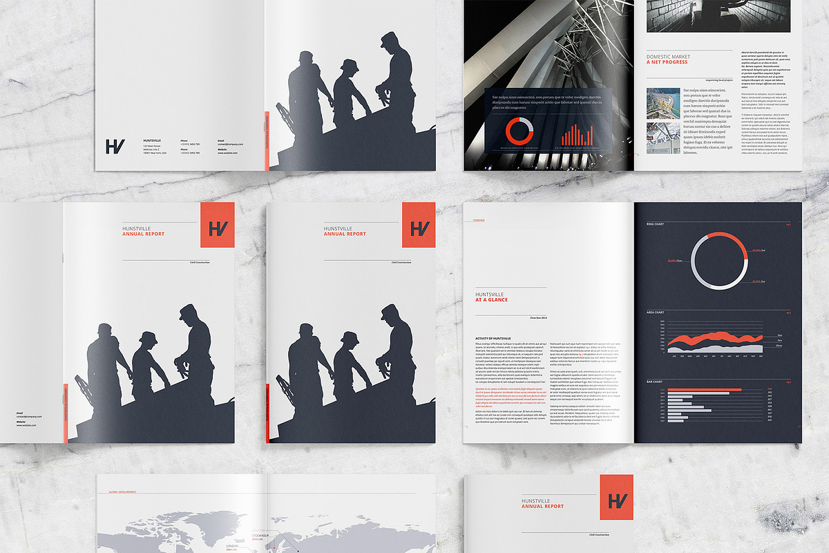 Annual Report InDesign Canva, a Brochure Template by ID Vision Studio (Photo 3 of 17)