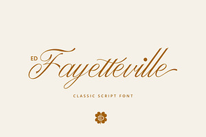 ED Fayetteville Script, a Script Font by Emyself Design