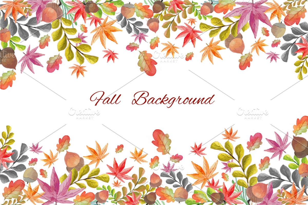 Fall Background Watercolour, an Illustration by gina_art