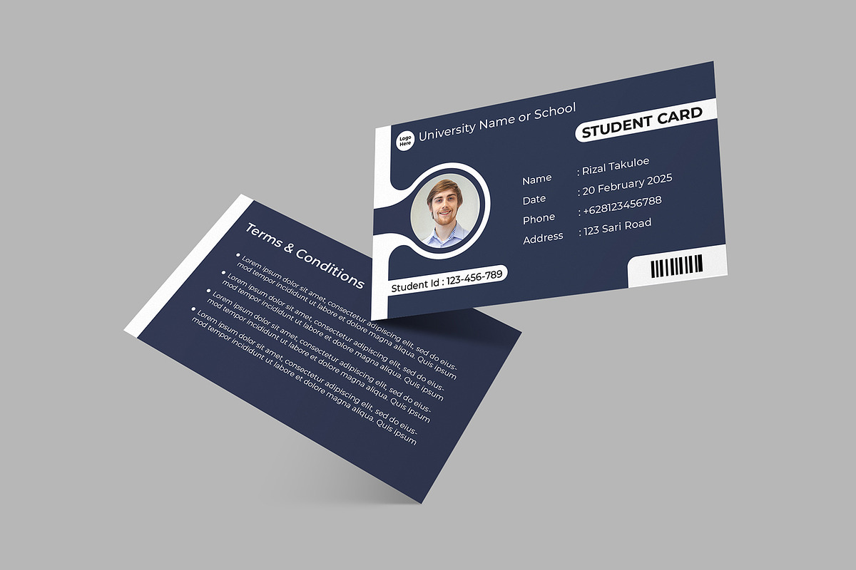 Student Card Template Vol 04, a Card Template by takuloerizal (Photo 1 of 3)