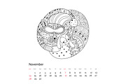 Coloring calendar on 2021, a Graphic by RAINBOWIRMA (Thumbnail 3 of 3)