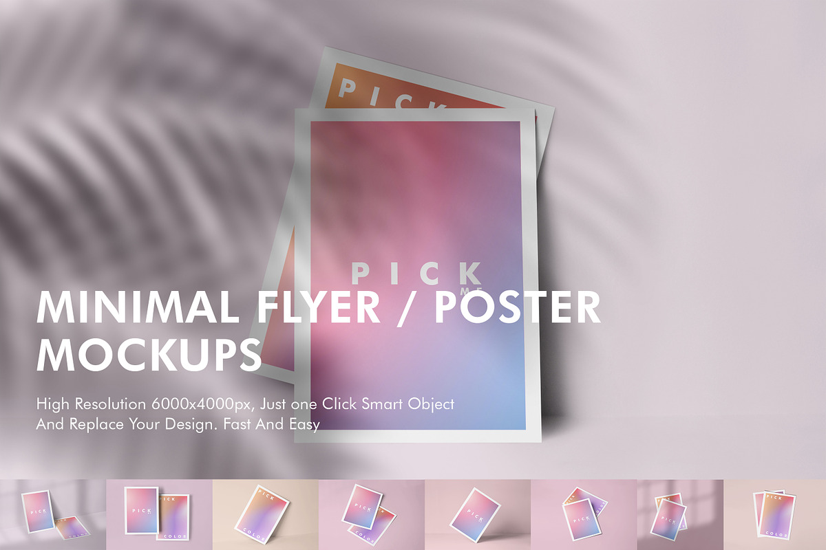 Minimal Flyer / Poster Mockups, a Print Template by Defa Visual (Photo 1 of 11)