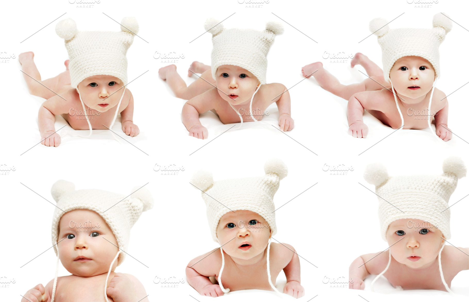 Newborn baby in the cap, a Photo by saiko3p