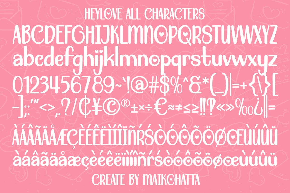Heylove - Lovely Playful Font, a Sans Serif Font by MaikoHatta (Photo 5 of 7)